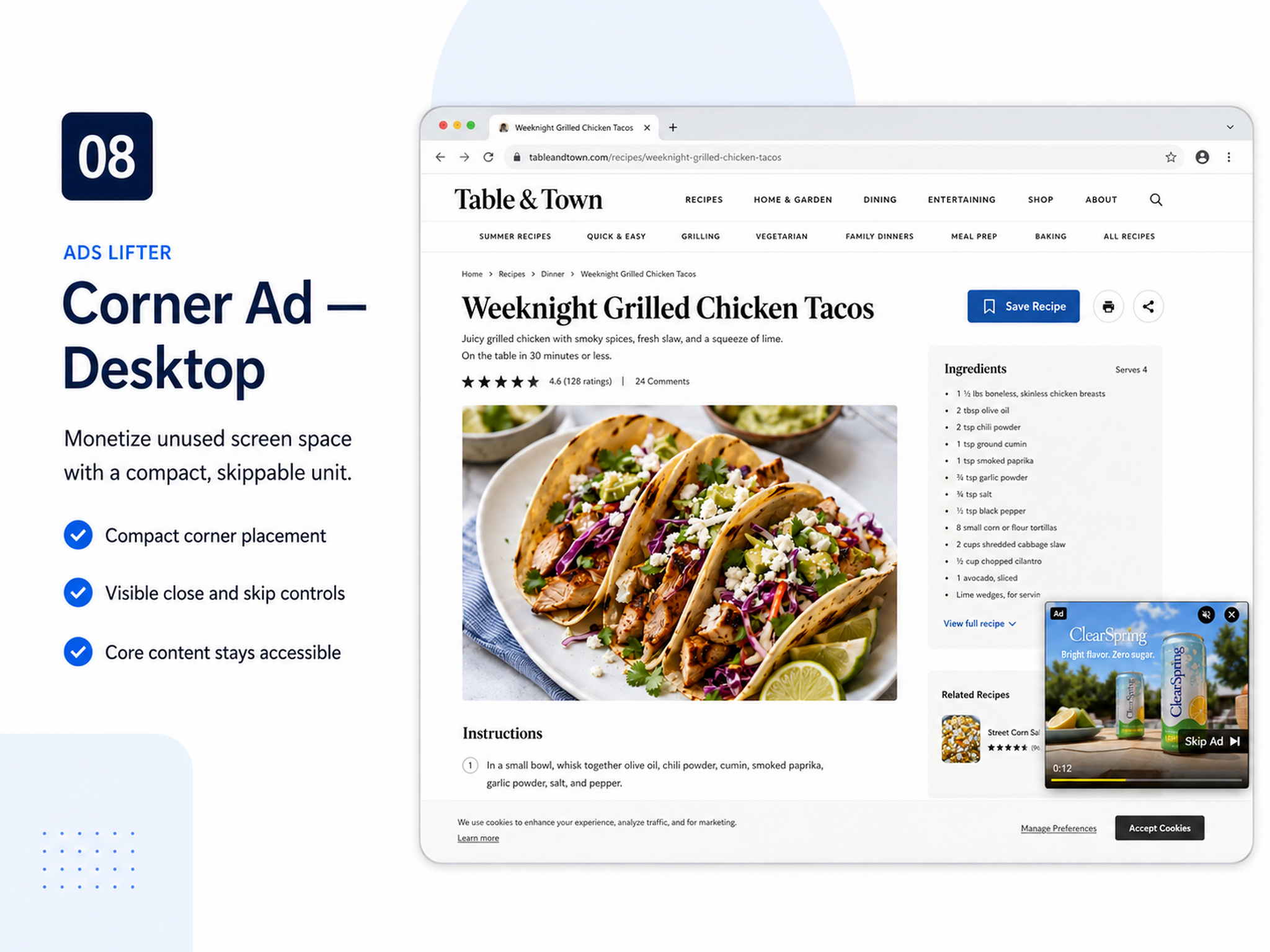 Corner Ad Desktop