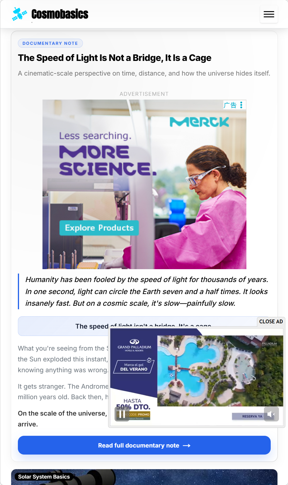Ads Lifter Platform floating, corner, and anchor ad formats on a website